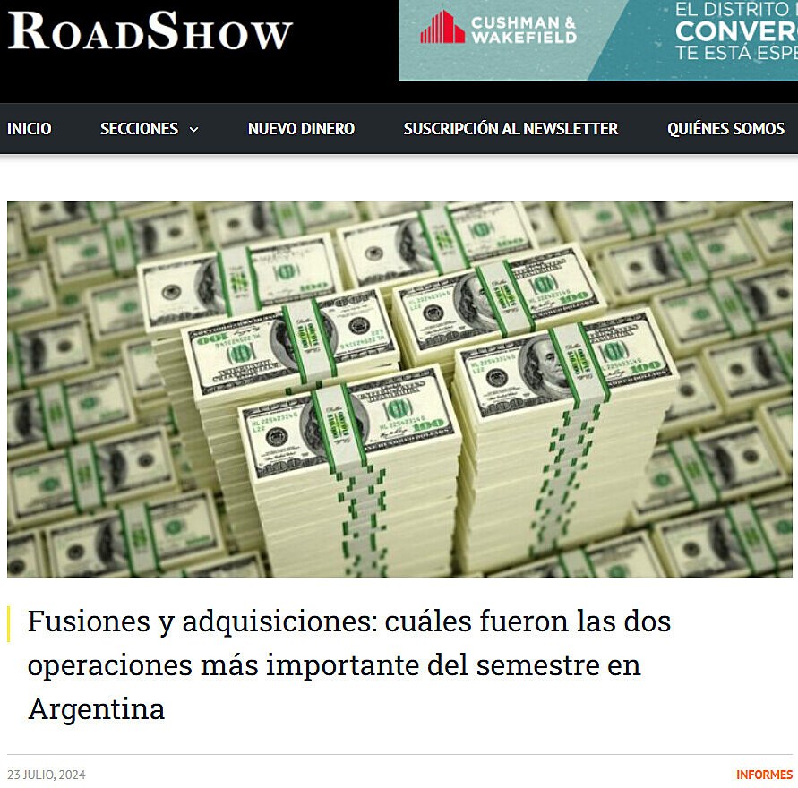 Fusiones y adquisiciones: cules fueron las dos operaciones ms importante del semestre en Argentina